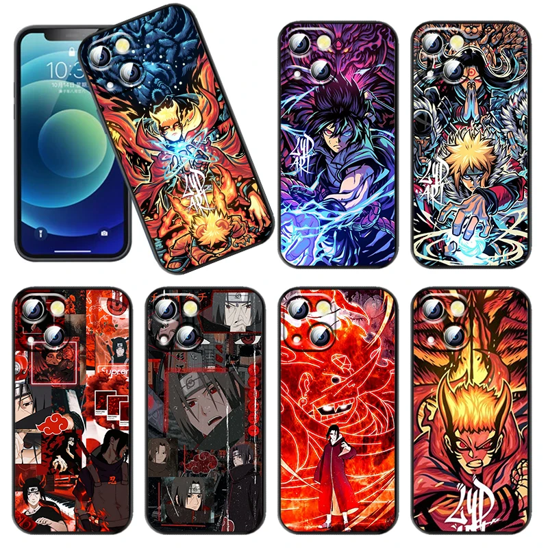

Anime cartoon Sasuke Naruto Phone Case For iPhone 11 12 13 Mini 13 14 Pro Max 11 Pro XS Max X XR Plus 7 8 Silicone Cover