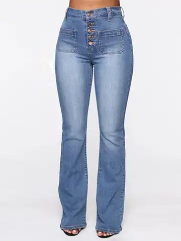 Women's Jeans Button Patch Pocket Water Wash Pants Jeans  Traf Trousers Baggy Jeans Cargo Pants Women Pantalones Mujer