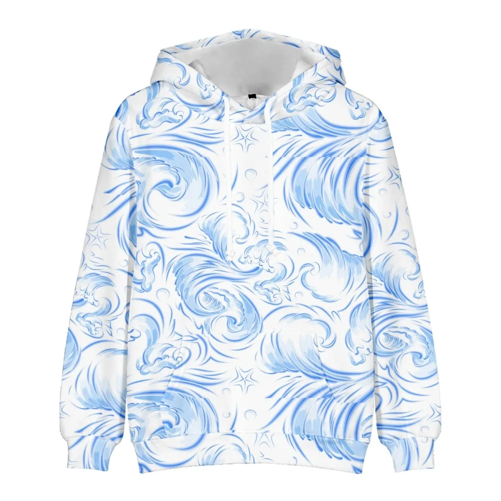 

2021 свитшот с капюшоном и 3D-принтом для серфинга в стиле Харадзюку для женщин/мужчин/детей, повседневные худи, одежда