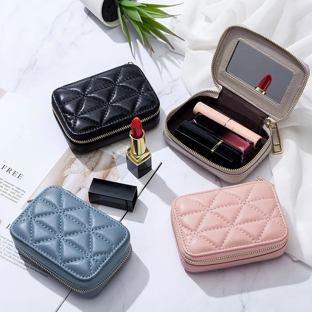Сумка для губной помады органайзер макияжа портативная уличная сумка хранения