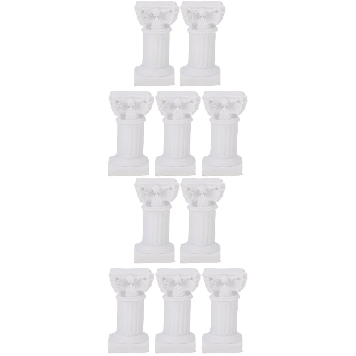 

Pillar Roman Greek Column Statue Resindecor Figurine Flower Base Stand Wedding Holder Mini Cake Statues Table Garden Decorations