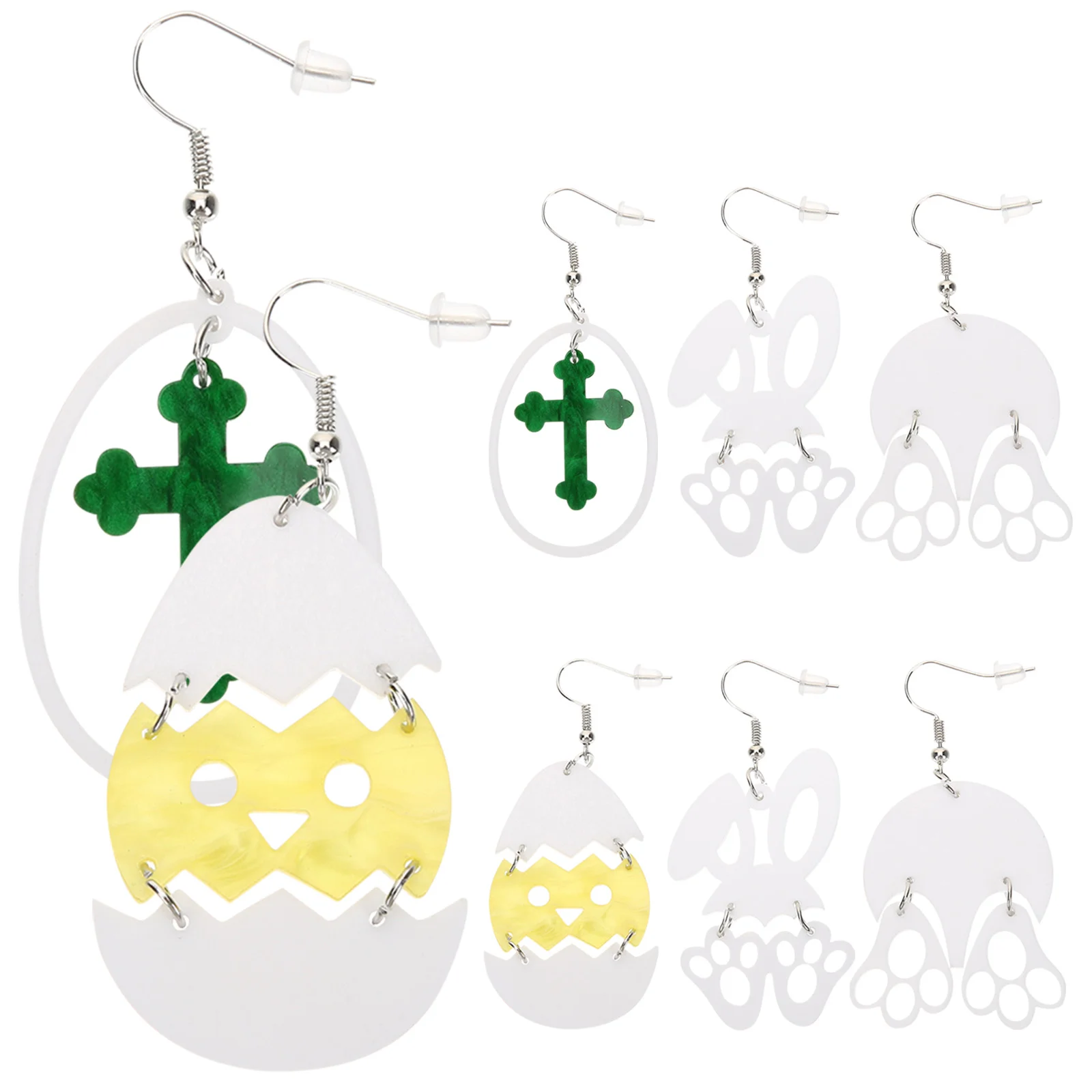 

Earrings Easter Bunny Egg Jewelries Rabbit Mum Dangle Cross Drop Chick Jewelry Gold Bracelet Stud Ear Happy Decorations Hook