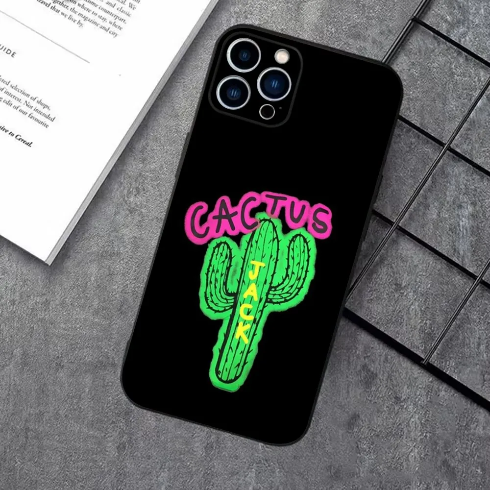 Чехол для телефона T-Travis Scott Cactus J-Jacks iPhone 16 15 14 13 12 11 Plus Pro Max XS X XR SE Mini 8 7 мягкий