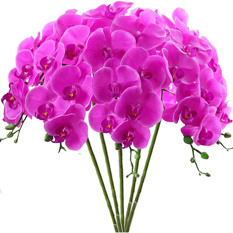 Искусственные цветы орхидеи Фаленопсис 80 см полиуретан 5 шт