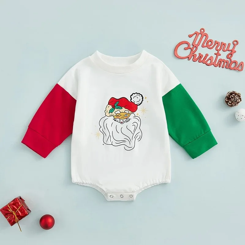 

Christmas Baby Cartoon Bodysuits Clothes Tops Baby Grils Boys Long Sleeve Rompers Autumn Toddlers Boys Bodysuits Spring