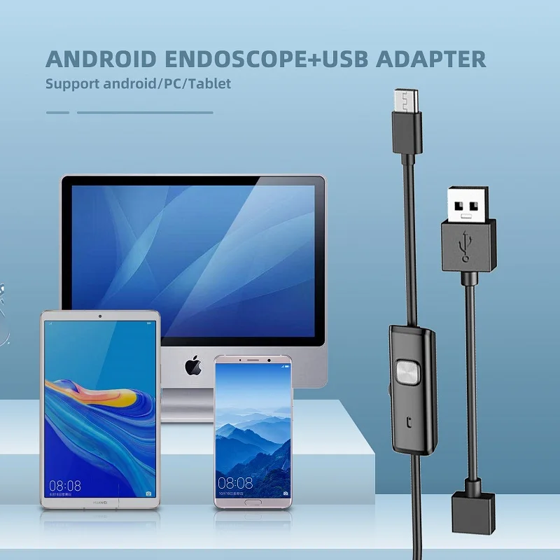 USB-эндоскоп ENWOR 5 мм 7 3 в 1 6 светодиодов |