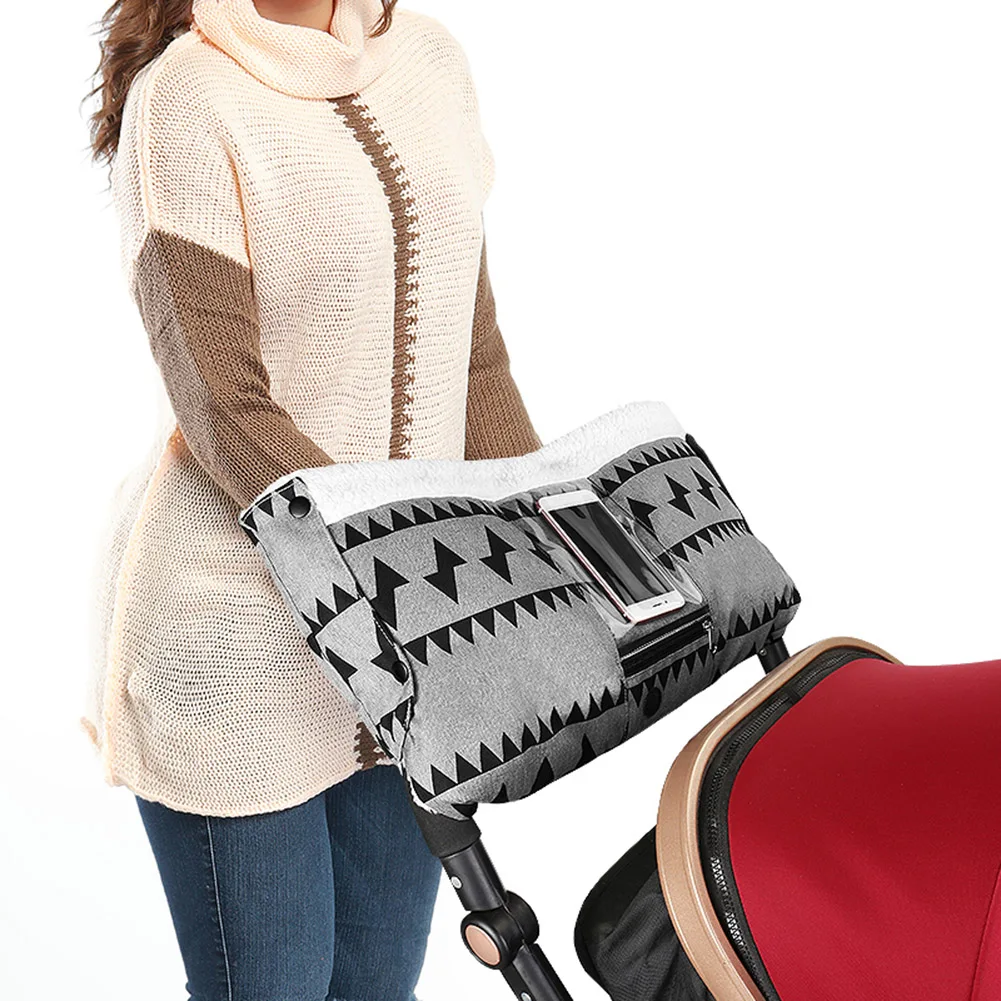 

Winter Warm Fleece Baby Stroller Buggy Pram ​Gloves Hand Muff with Pocket