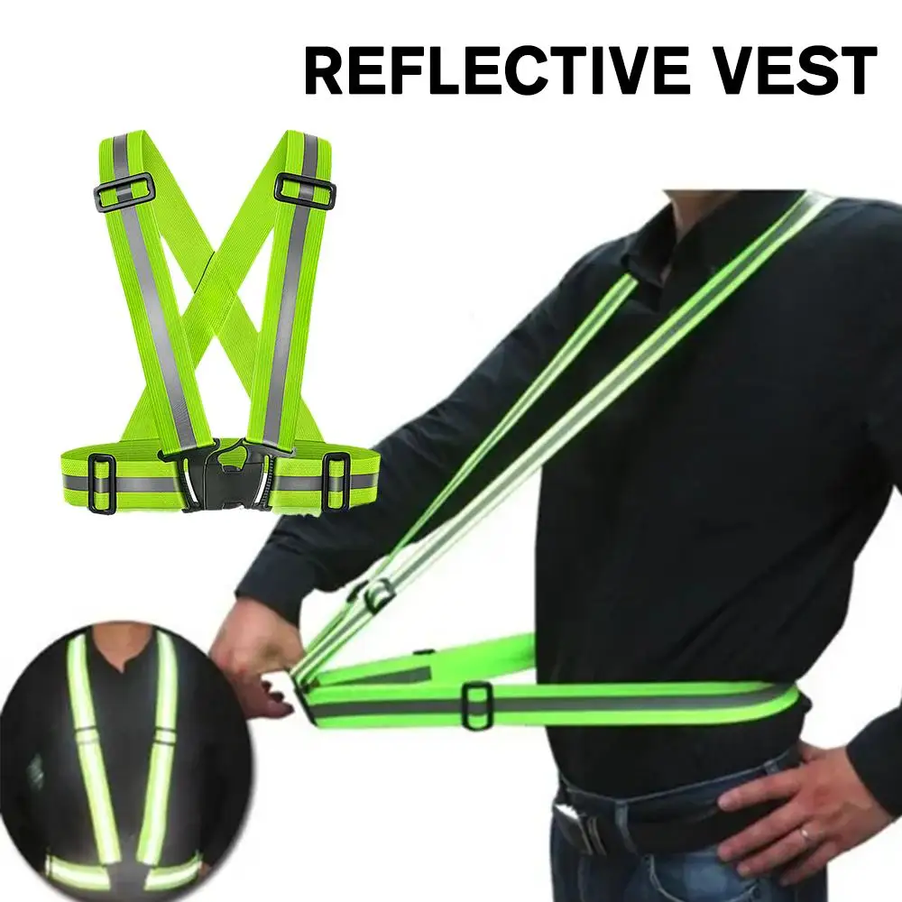 

Cycling Reflective Vest High Visibility Safe Jacket For Night Riding Running Jogging Cycling Motorcycle Outdoor Sports Wais R5X1