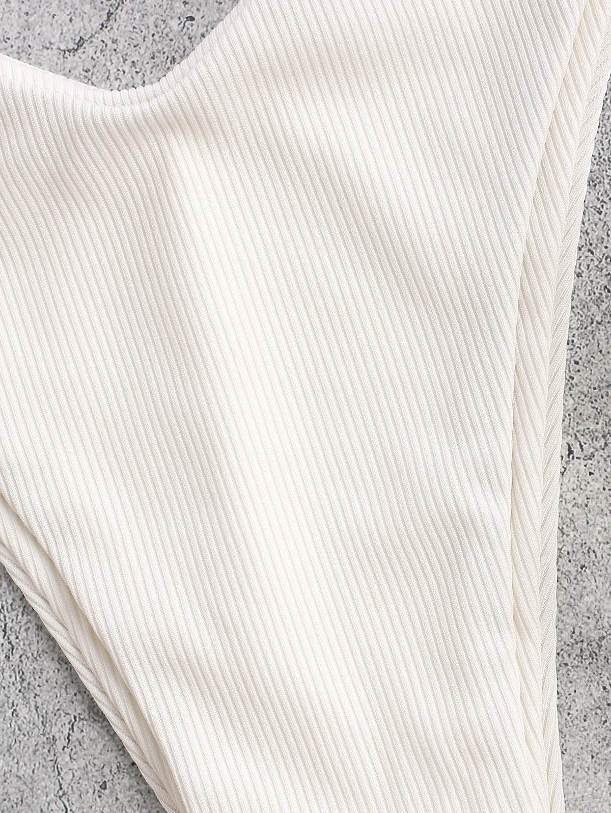 Женский купальник-Бикини на одно плечо в рубчик |