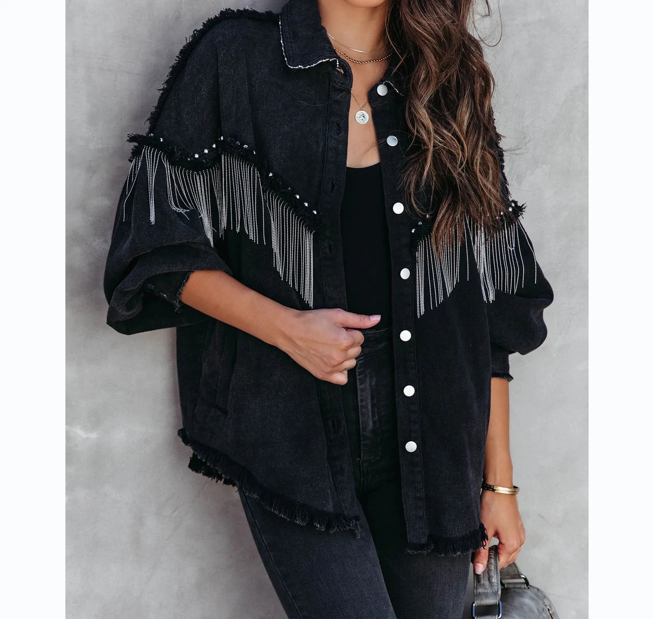 Джинсовое пальто женское весенне-осеннее хлопковое Ropa винтажные джинсы с