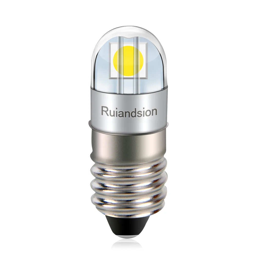 

Светодиодная лампа Ruiandsion E10 3030 2SMD с чипами, белая, 3 В, 4,5 В, 6 В, 9 В, 12 В, 24 В, 110 В, 220 В, неполярная, для кемпинга, пешего туризма, спелеологии, 200 лм