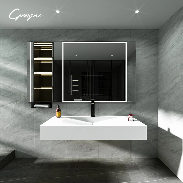 Оптовая продажа с завода современный туалетный столик для ванной прямоугольная