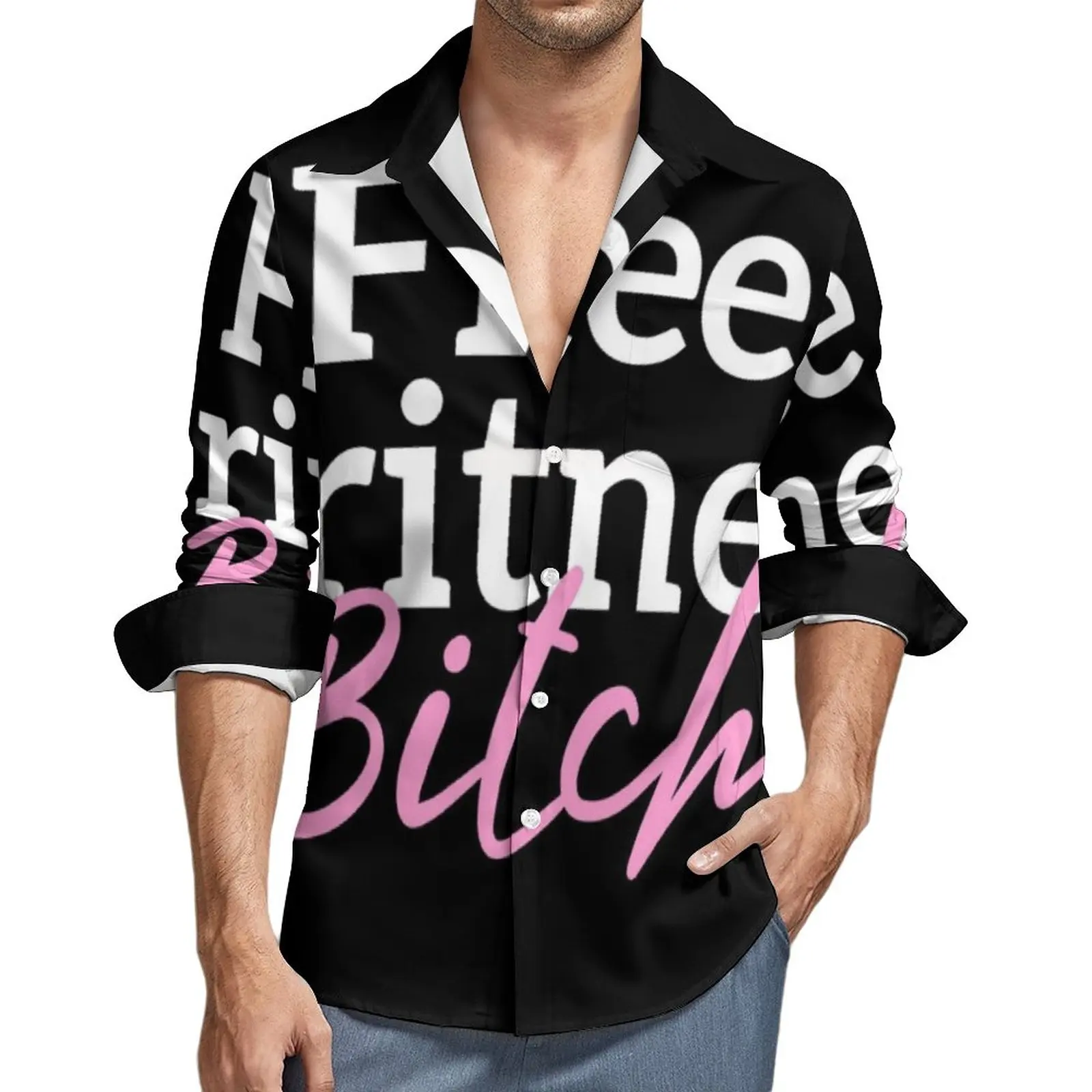 

Рубашка унисекс с длинным рукавом и принтом граффити, большого размера