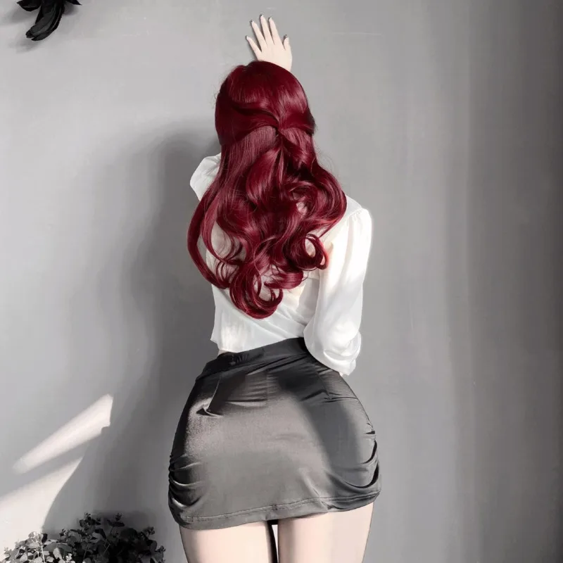 Сексуальная Униформа секретаря для косплея соблазнительная прозрачная офисная