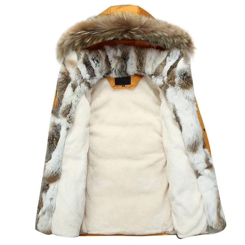 

Raccoon Fur Collar Parka Warm Rabbit Fur 2022 New 1 5XL White Duck Down Jacket Women Winter Goose Feather Coat Long DD8