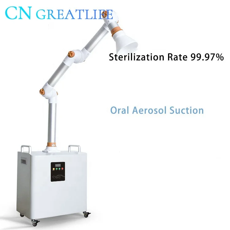 

Dental Air Purifier Extra Oral Aerosol Suction System Machine with 4 Filters Plasma Sterilization for Clinic