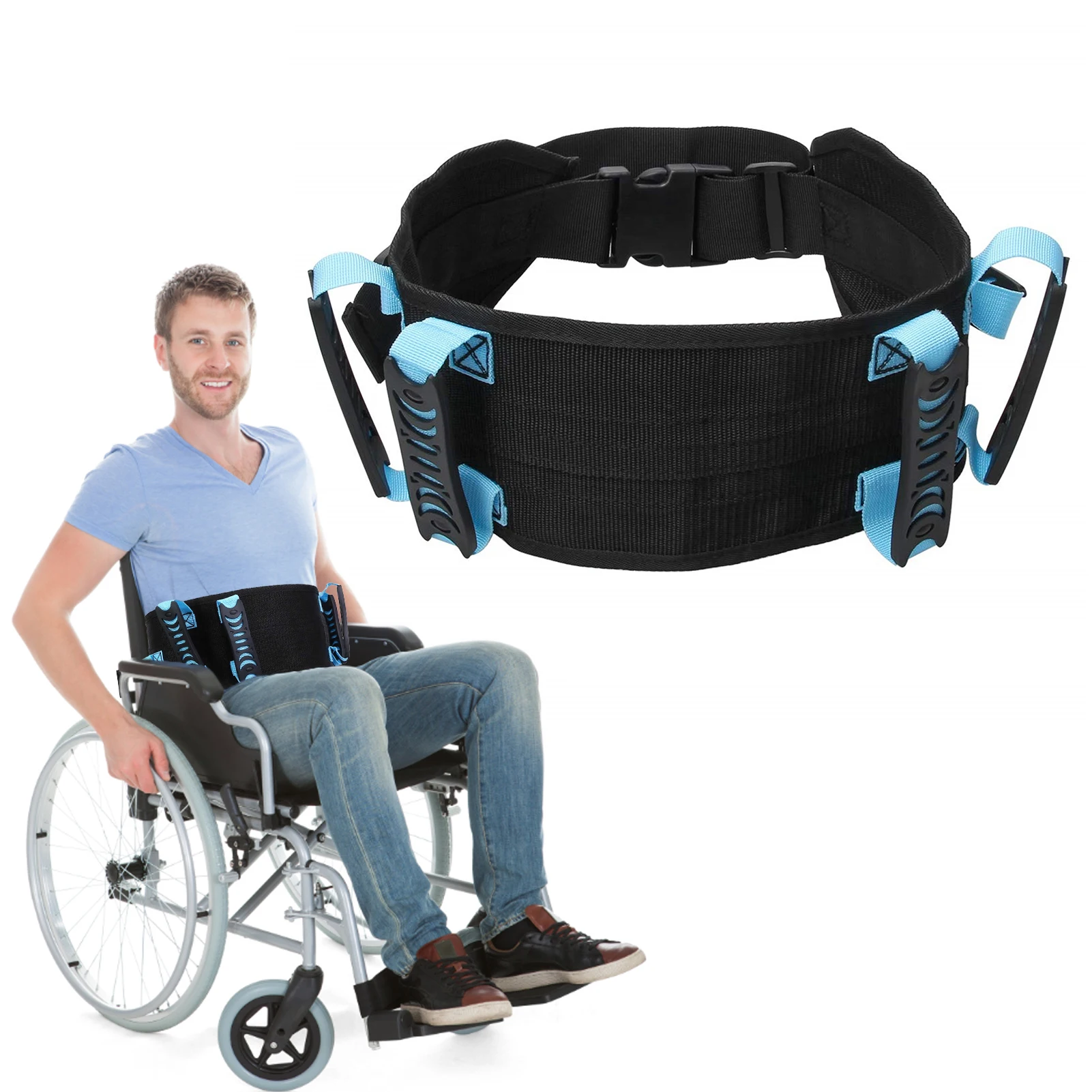 

Stand Assistance Belt Patient Lift Sling Transfer Sling For Movement Padded Patient Transfer Assist Belt Quicker Easier Safer