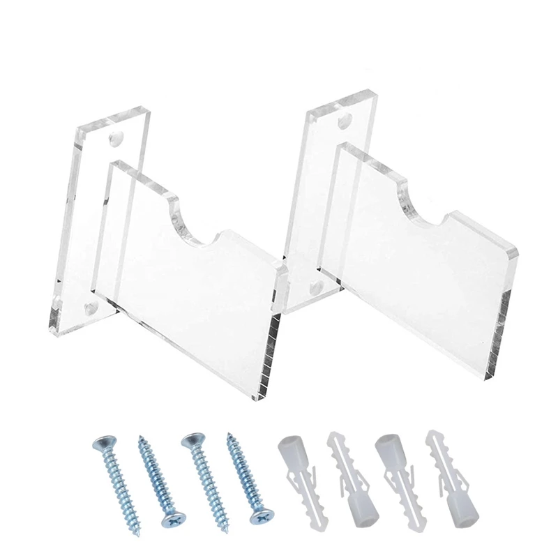 

1 Pair Fishing Pole Display Stand Acrylic Fishing Rod Wall Mount Rod Holder Bracket Horizontal Hanger Rod Storage Rack