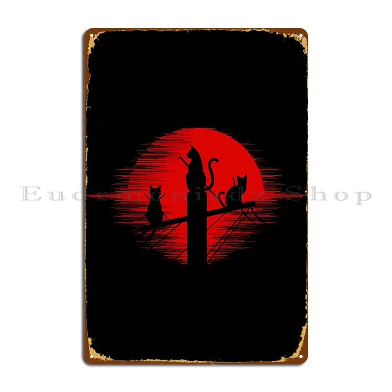 

Ниндзя кошки металлический знак винтажный паб создание гостиной жестяной знак плакат