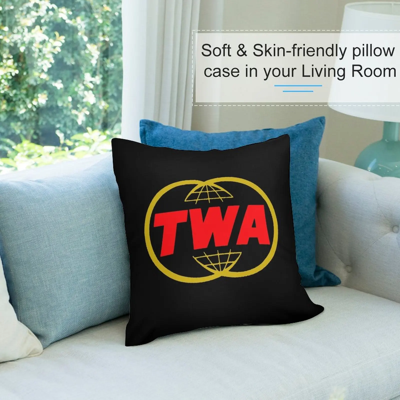 Декоративная подушка TWA Transworld Airlines США декоративный чехол для гостиной