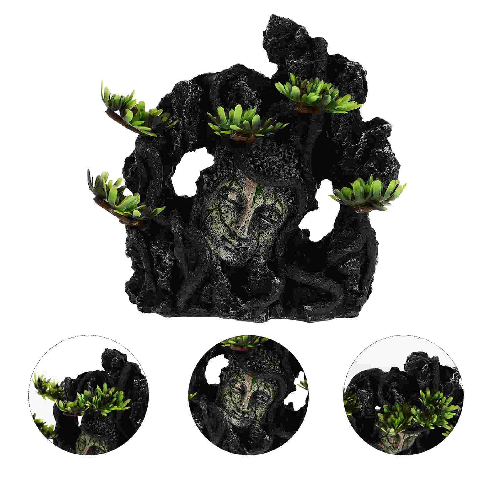 

Desktop Decor Fish Habitat Botanical Decor Fish Tank Landscape Moss Decor Resin Miniature Statue Fish Tank Landscaping