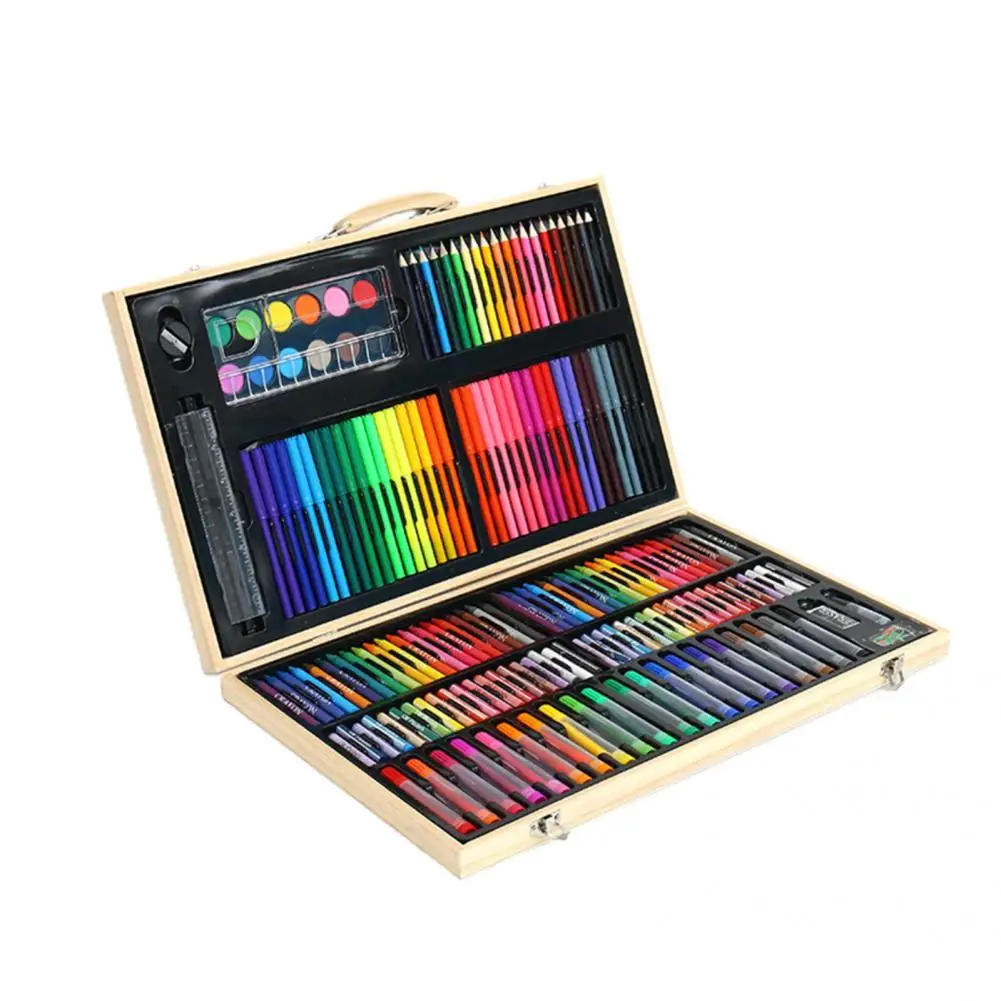

180Pcs/Set Painting Art Kit Vintage Rich Combinations Nice-looking for Home Painting Set Watercolor Pen Set