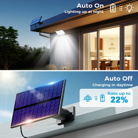 Солнечные прожекторы AlliLit, 234 LED, 3 режима, датчик движения