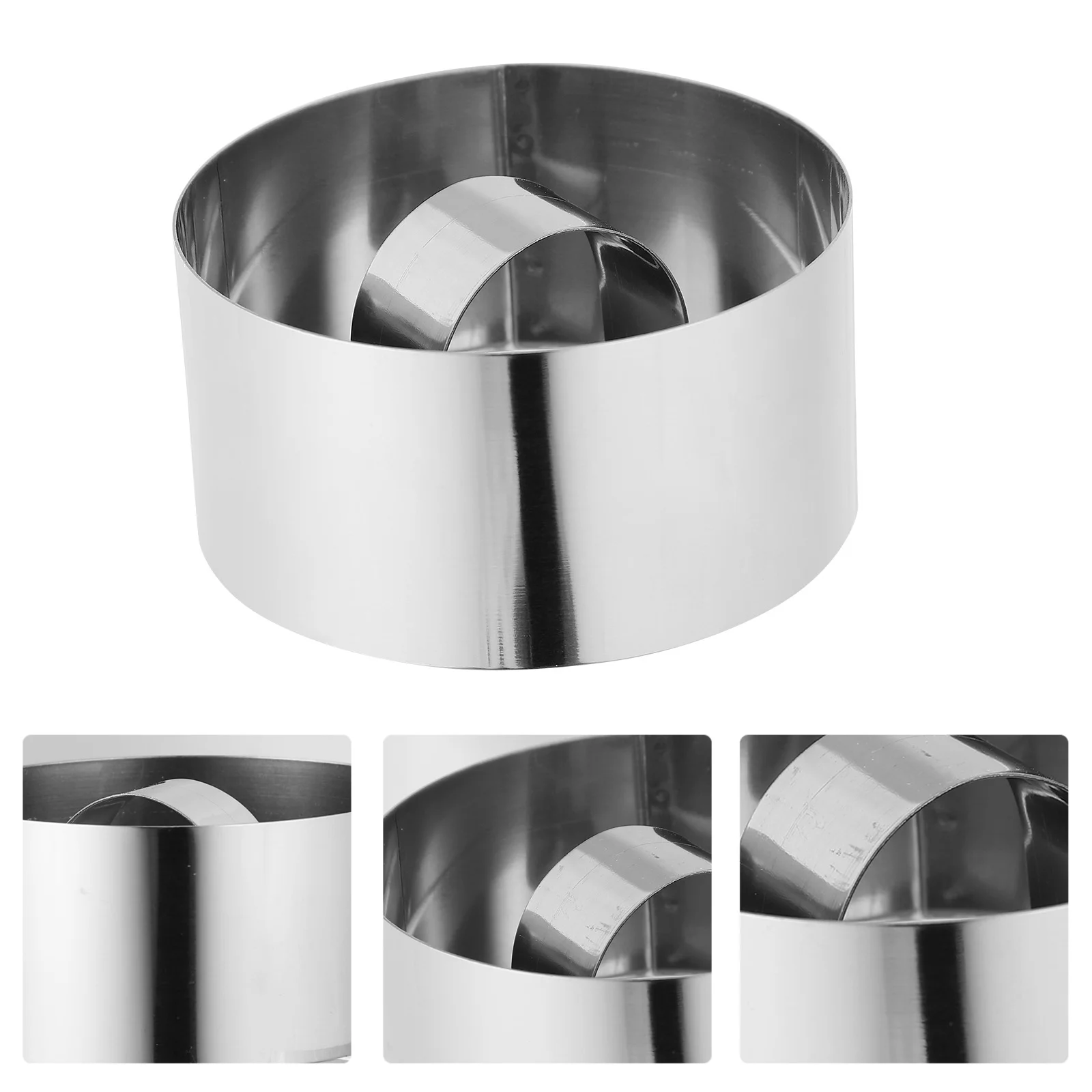 

8 Pcs Stainless Steel Biscuit Mold Cheese Mousse Ring Molds Moulds Baking Tool Kitchen Tools Cookie Cutters Round Rings Pastry