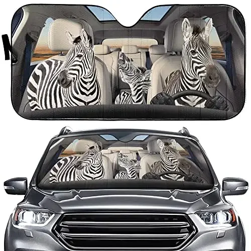 Солнцезащитный козырек для лобового стекла автомобиля Zebra Driver солнцезащитный