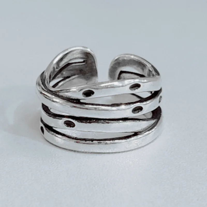 

Женское многослойное кольцо из серебра 925 пробы, в винтажном стиле