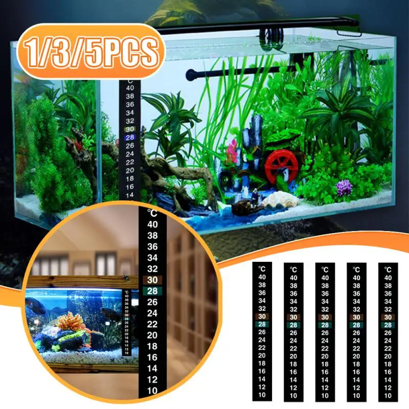 

Dual Scale Aquarium Thermometer Fish Tank Liquid Fahrenheit Sticker Digital Aquarium Thermometer Stickers Emperature Control