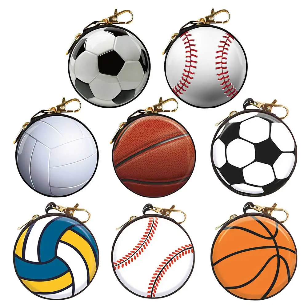 Миниатюрный Креативный Мини-кошелек Для Монет В Форме Шара С Застежкой-молнией