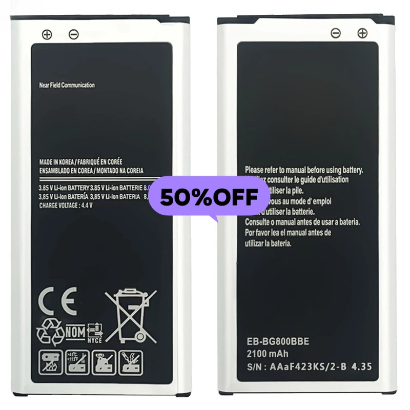 Фото Аккумулятор EB-BG800BBE для Samsung S5 Mini G800F G800A G800HQ G800H G800M G800R4 C800Y, замена батареи для мобильного телефона с инструментами. №2