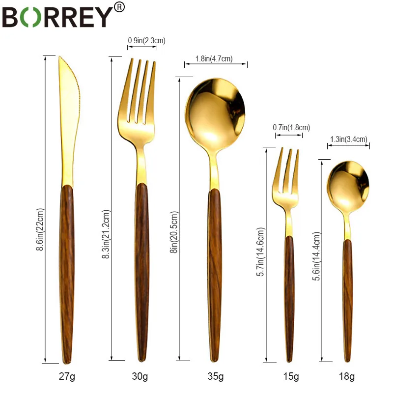 

Набор столовых приборов BORRY из нержавеющей стали, 30 шт., Прямая поставка