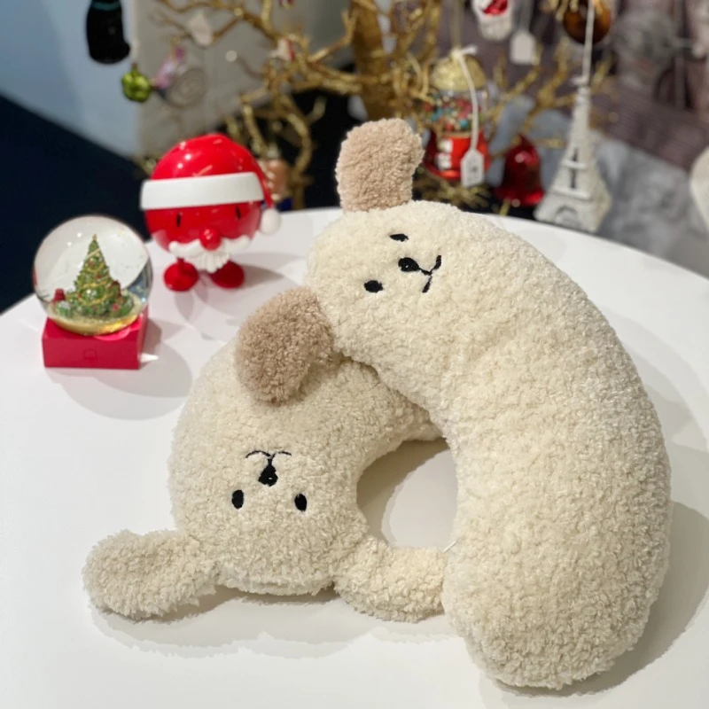 

INS Winter Dog Pillow To Protect Cervical Spine Deep Sleep U-Shaped Pillow Fall Plush Warm Cat Pillow Sleep Pillow Dog Supplies