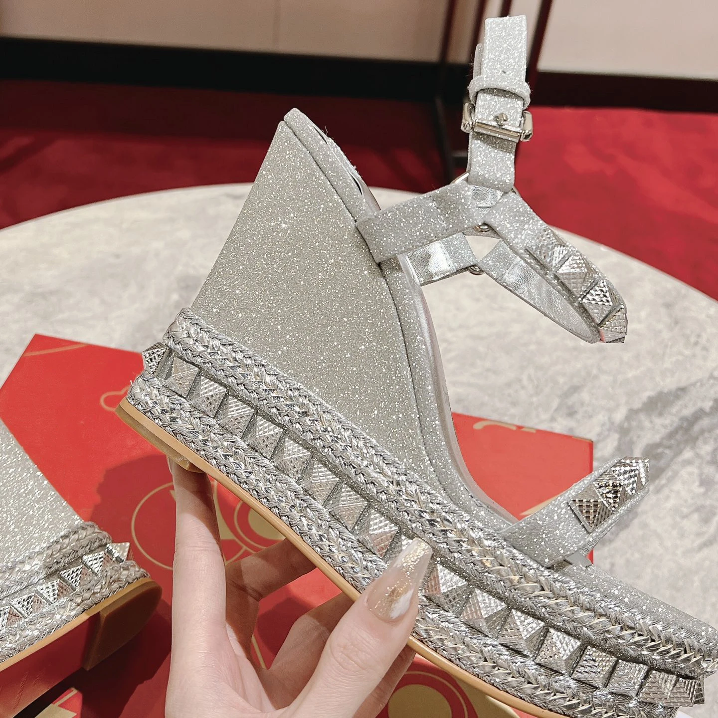 Top Quality Red Sole Womens High Heels 12cm Shoes Luxury Fashion Ladies Braided Sandals Classic Retro Designer High Heel HJ2045