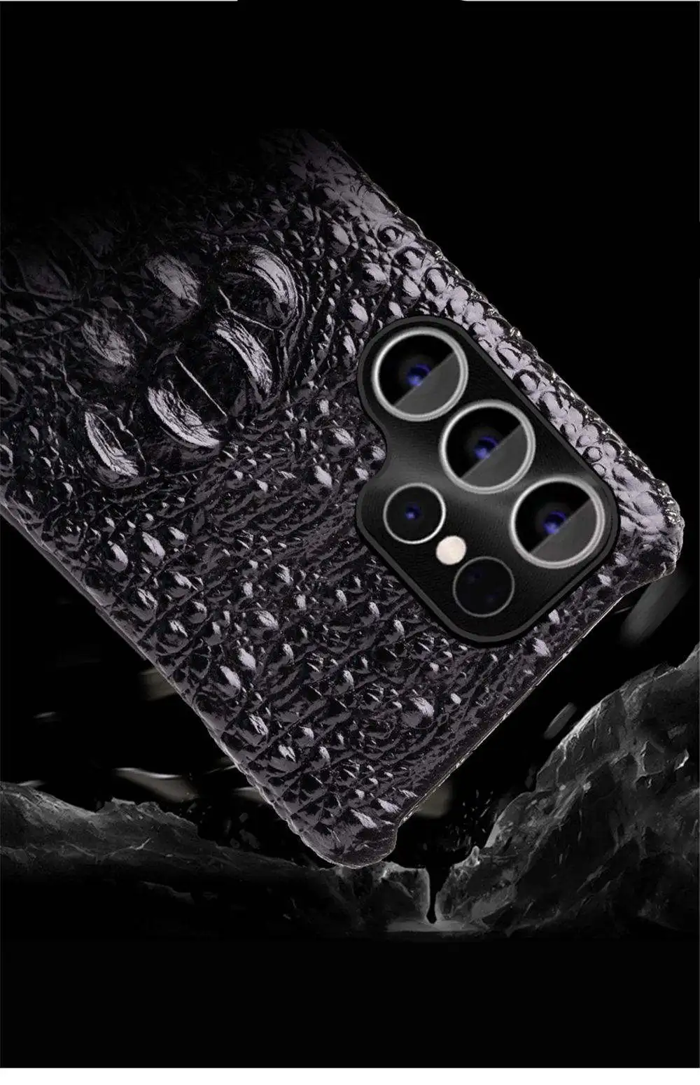 Тонкий чехол из натуральной яловой кожи для Samsung Galaxy S10 S20 S21 S22 S23 S24 S25 Ultra 3D задняя