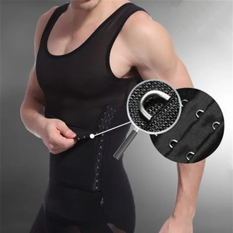 

Men Adjustable Body Shaper Waist Trainer Belts Shapewear Tummy Control Abdomen Slimming Back Posture Corrector Vest Sleeveless