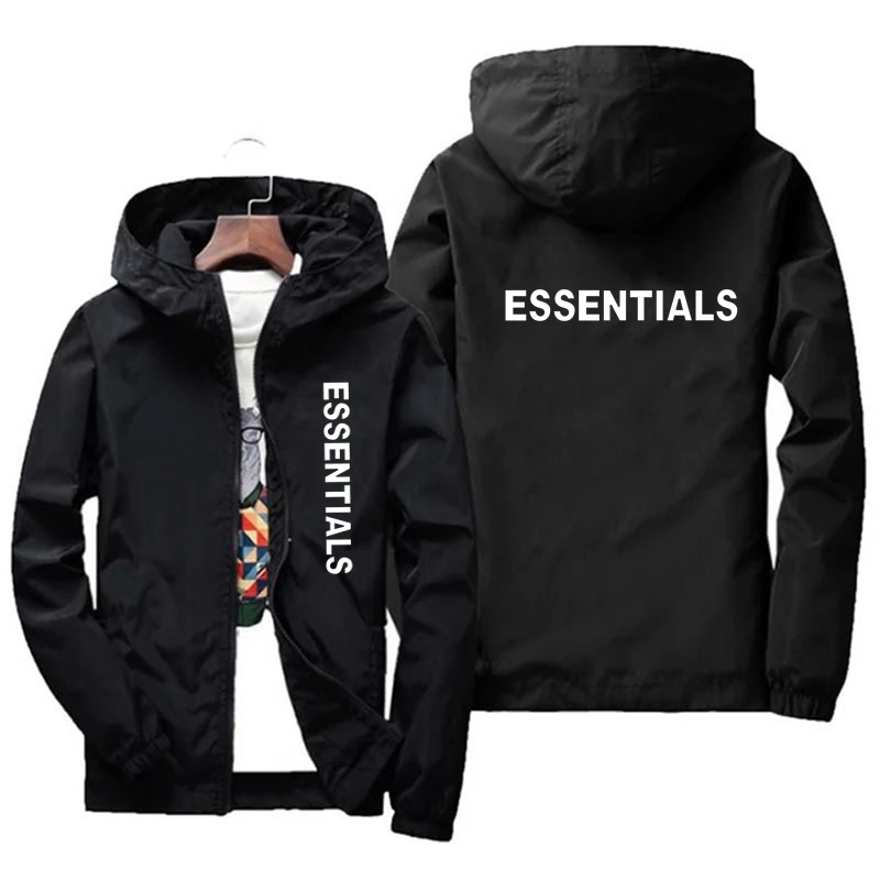

New Baseball Jacket For Men Essentials Print Casual Jogging Sports Thin jacket For Men Hip Hop Trenchcoat Jacket For Street Wear
