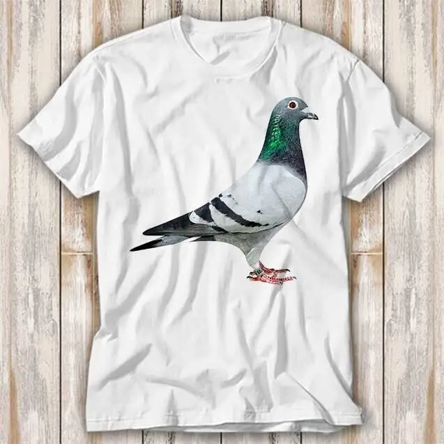 Голубь пегон цветок Единорог птица Летающая животная Футболка Топ 3989