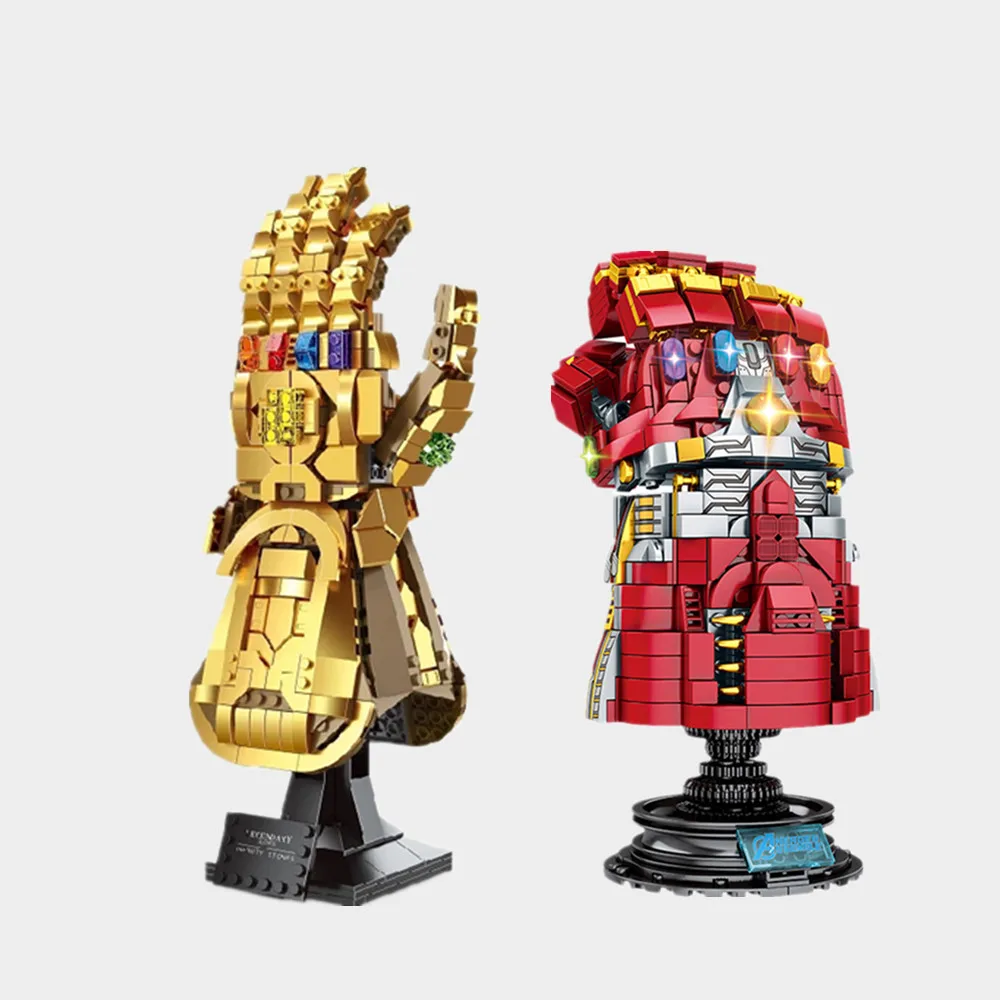 

New Marvels Avengers Toy Ironman Thanos Infinity Glove Gauntlet Super Heroes Weapon 76191 Building Block Brick Kid Gift Children