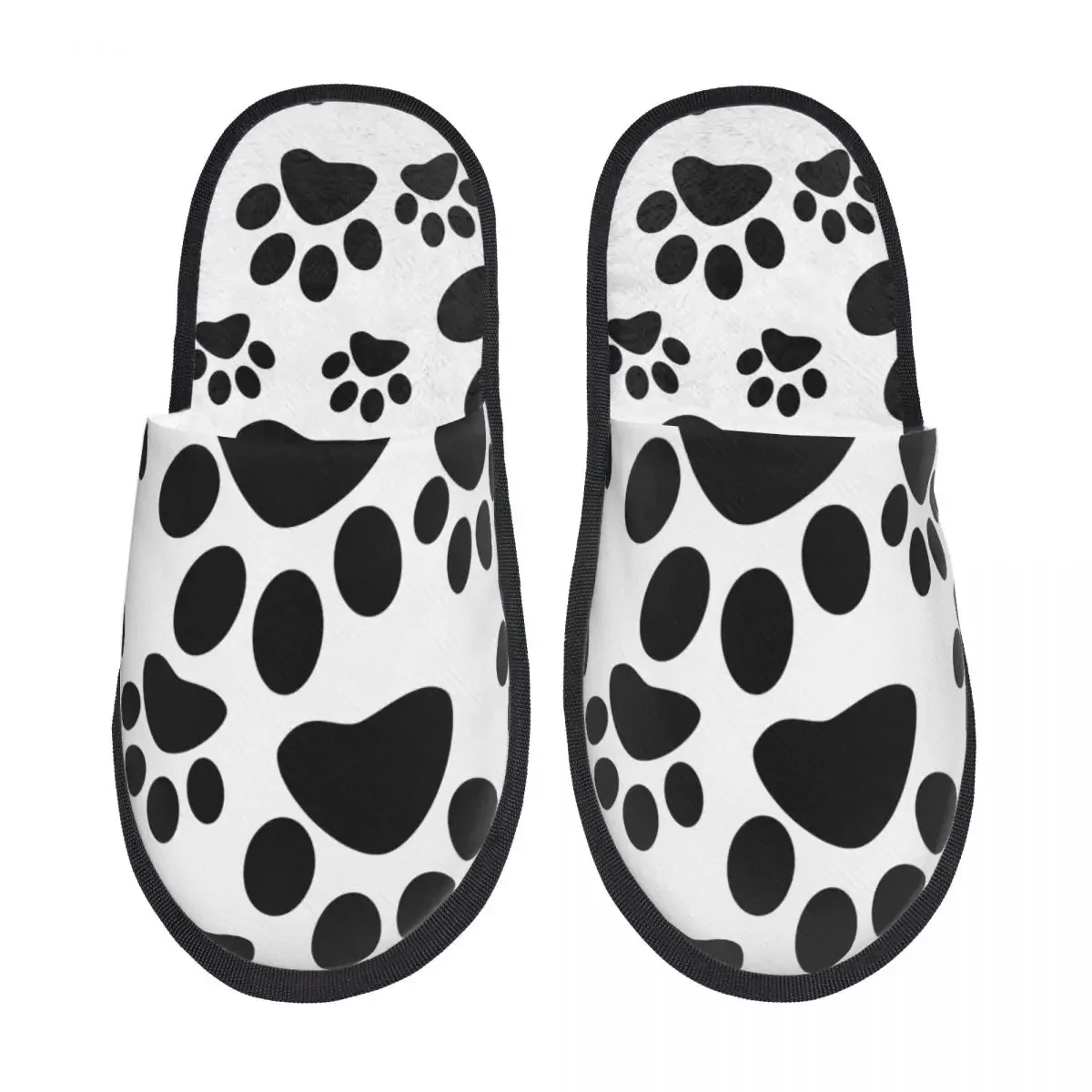 Домашние теплые тапочки с принтом Собачья лапа зимние домашние плюшевые модные