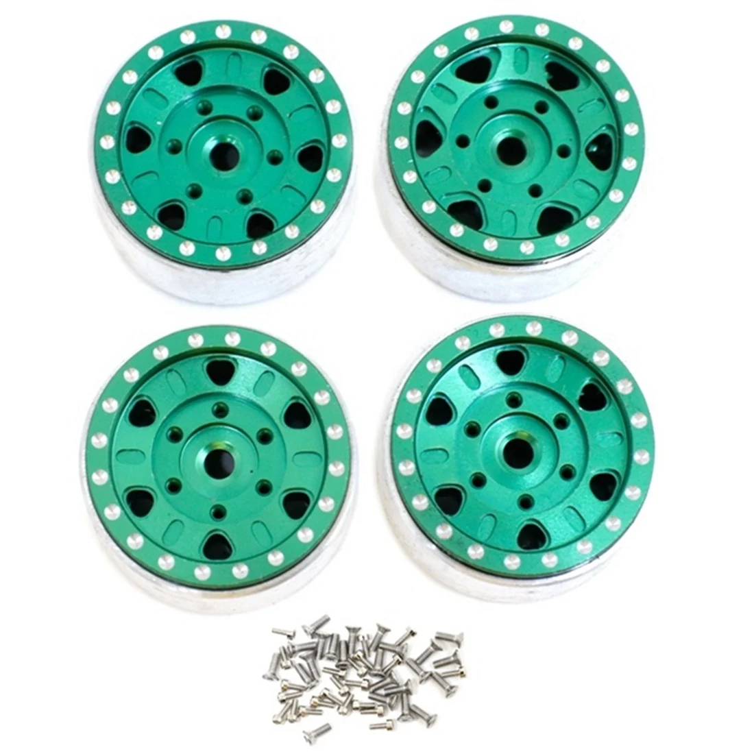 

1.0 Beadlock Wheel Hub Metal Micro-Wheel Rim for 1/24 RC Crawler Car Axial SCX24 Gladiator Bronco C10 Deadbolt JLU,2