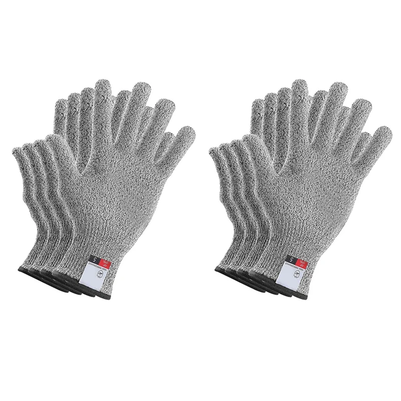 

Hot-4 Pairs Cut Resistant Gloves Food Grade Level 5 Hand Protection,Kitchen Cut Gloves For Oyster Shucking(Large)
