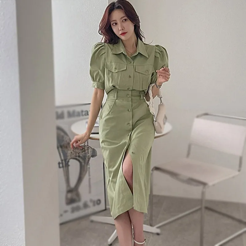 

Женское платье-карандаш с высокой талией, элегантное облегающее платье до середины икры, лето 2022