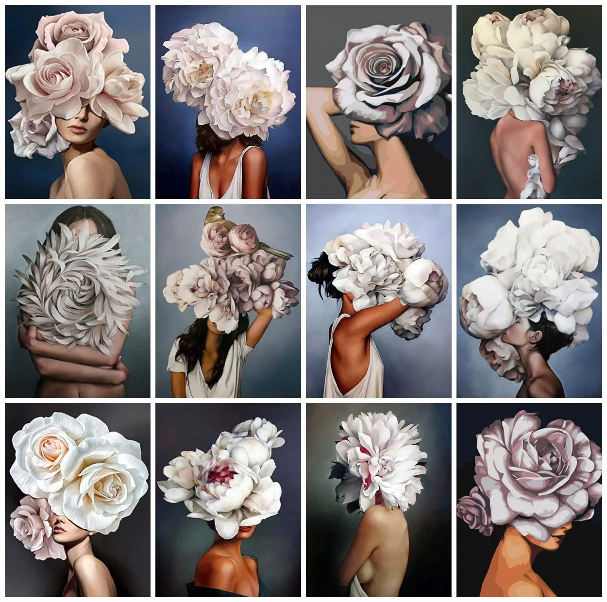 

Набор для алмазной вышивки «девочка», картина 5D «сделай сам» с цветами, Ручная инкрустация, подарок, украшение для стен дома, комнаты