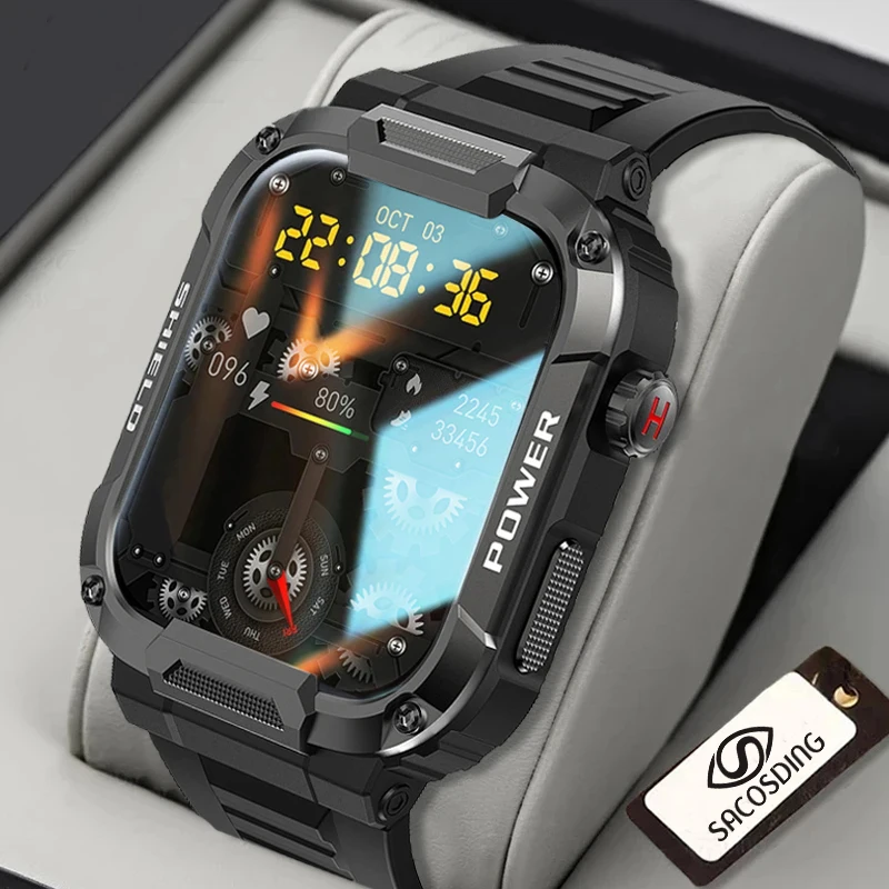 

Новинка 2023, мужские умные часы с Bluetooth-вызовом, Водонепроницаемый Фитнес-трекер для занятий спортом на открытом воздухе, монитор здоровья, умные часы для Android и IOS