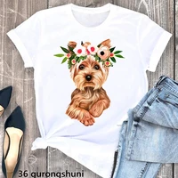 schnauzer lover dog animal print t shirt graphic tees women clothes funny t shirts harajuku shirt tumblr tops tee shirt femme