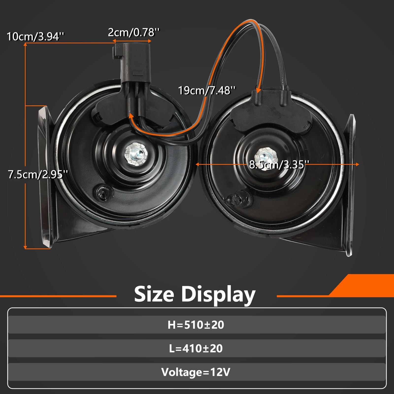 2 шт. 12 В 125 дБ пара громких двухцветных рогов-улитка 95374486 Для Buick LaCrosse Envision Enclave Encore