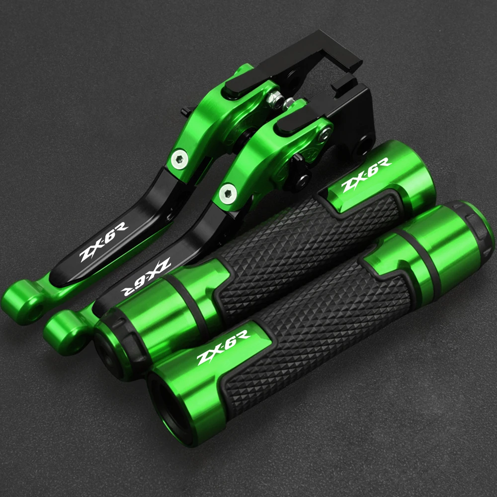 

For KAWASAKI ZX6R ZX-6R ZX 6R 2005 2006 Motorcycle Accessories Adjustable Extendable Brake Clutch Levers Hand Handlebar grip